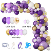 Lofaris Purple 129 Pack DIY Balloon Arch Kit | Garland Party Decorations - Gold | Pink